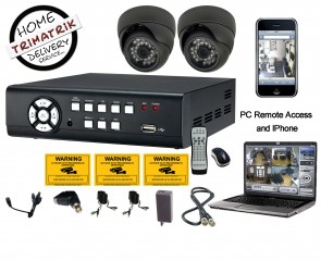 2 CCTV Avtech Cameras with 4 channel PC Based DVR