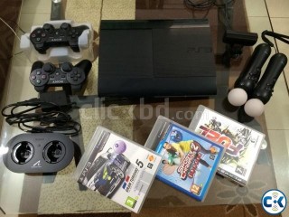 PS3 500GB Super Slim With Move Eye 13 games
