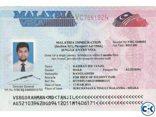 Malaysia contract student visa Airticket Immigration etc large image 0