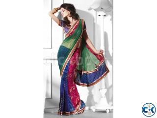 Beautiful Multicolor Saree - Code Moh-Manthan- 2110