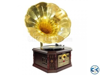 Vintage Phonograph Horn Turntable