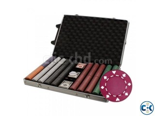 Brybelly 1000Count Suited Poker ChipSet Rolling AluminumCase