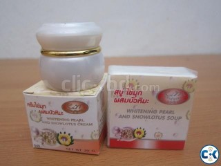 Whitening Pearl Snowlotus Beauty Cream Soap Set