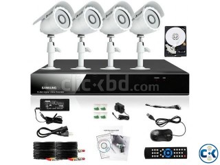 Samsung 4Channel DVR Kit With 4 CCTV Security Camera