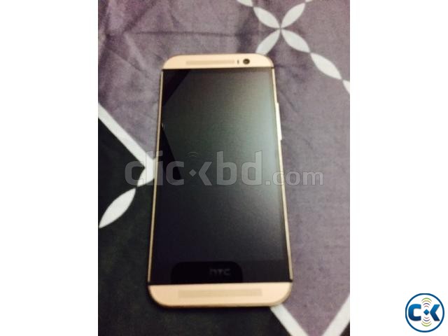 HTC One M8 Gold 16GB with Dot view Case large image 0