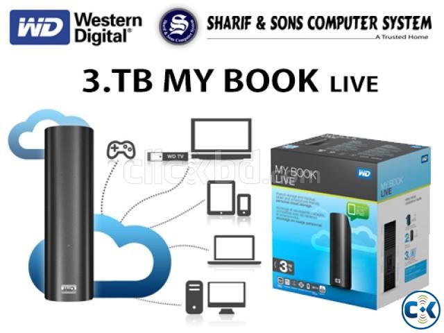 WD 3.TB WiFi External Hard Drive-My Book Live large image 0