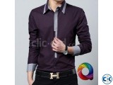 Casual Full Sleeve Deep Purple Color Shirt