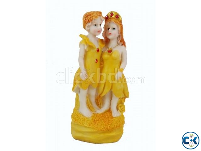 Yellow color Ceramic Dolls showpiece QHH31999  large image 0
