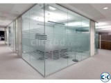 Office glass partition decoration
