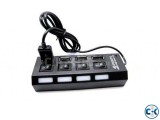 High Speed 4 Port USB 2.0 HUB ON OFF Sharing Switch For Lap