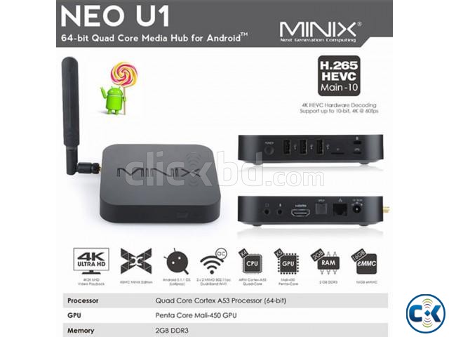 MINIX NEO U1 Amlogic S905 Quad-Core Android 5.1.1 Google TV large image 0