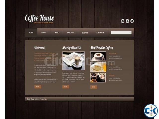 Coffee Shop Website Design large image 0