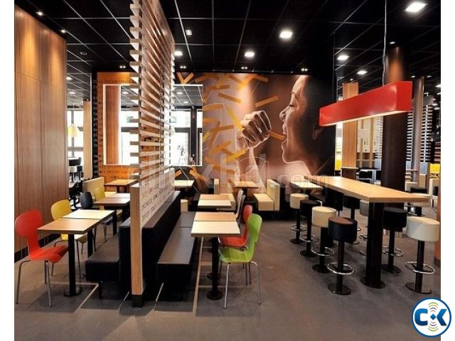 Modern Fast Food Restaurant Interior Clickbd