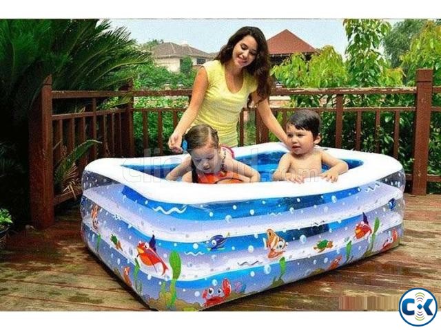 ORIGINAL INFLATABLE BABY SWIMMING POOL WITH E-PUMPER large image 0