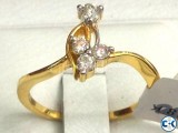 Diamond With Gold Ladies Ring