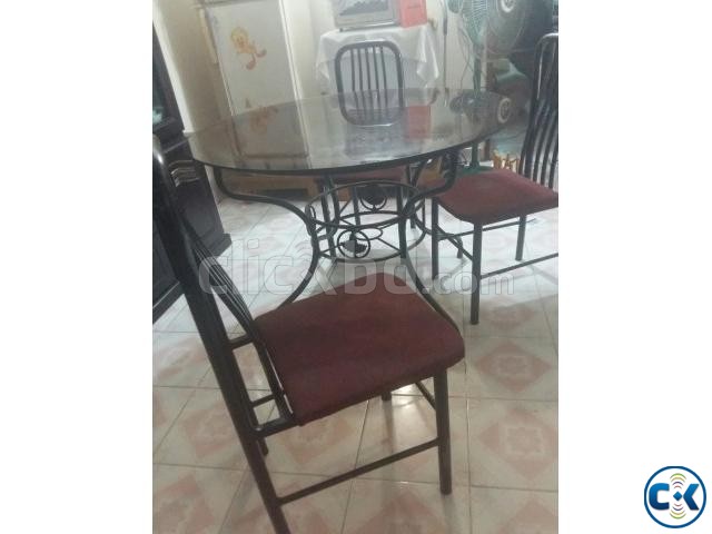 round steel dinning table large image 0