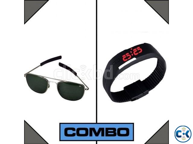 AO Sunglasses with Free Led watch large image 0