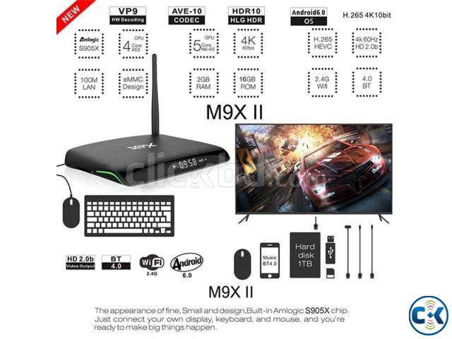 Smart TV Box M9X II M2 Amlogic S905X Quad Core 2GB 16GB Medi large image 0