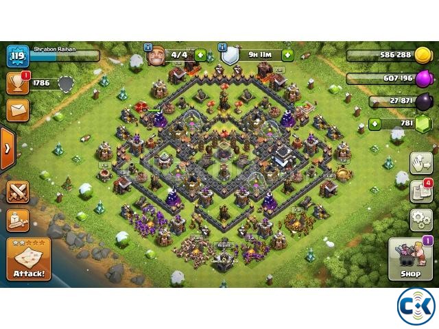 Clash of clan town hall 9 max for sale large image 0