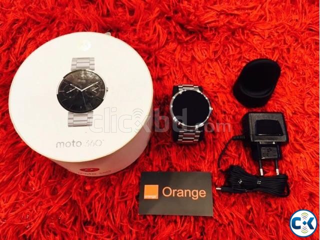 Motorola moto 360 stainless steel boxed up for sell  large image 0