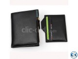 BOGESI Casual Black Genuine Leather Wallet