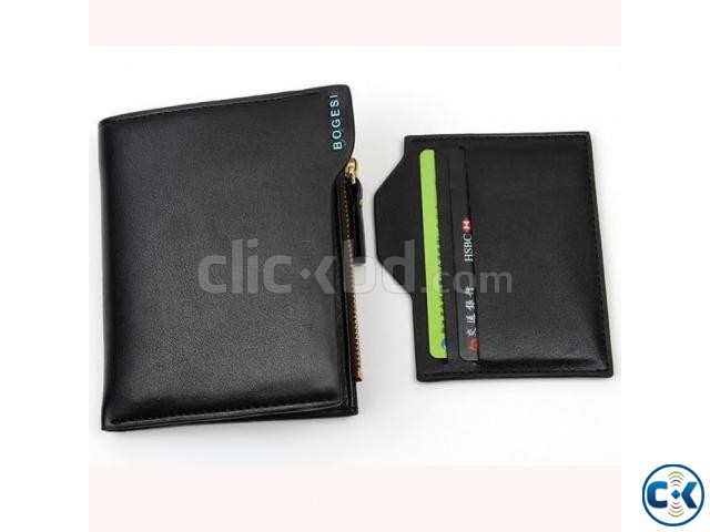BOGESI Casual Black Genuine Leather Wallet large image 0