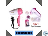 Combo of Nova Hair Dryer Facial Care Massager