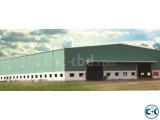 PREFAB. STEEL INDUSTRIAL SHED FOR RENT