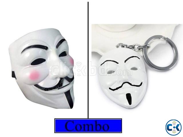 Vendetta Mask Hacker Mask Keyring Combo large image 0