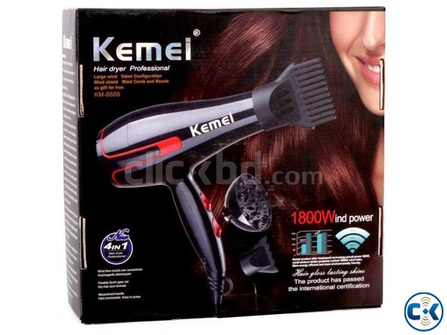 Kemei Profeesional Hair Dryer KM-8888 Red large image 0