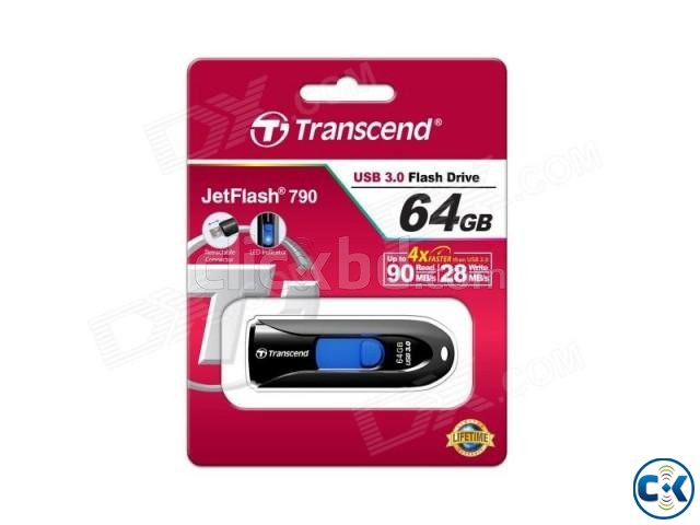 Transcend JetFlash 790 Black Pen Drive large image 0