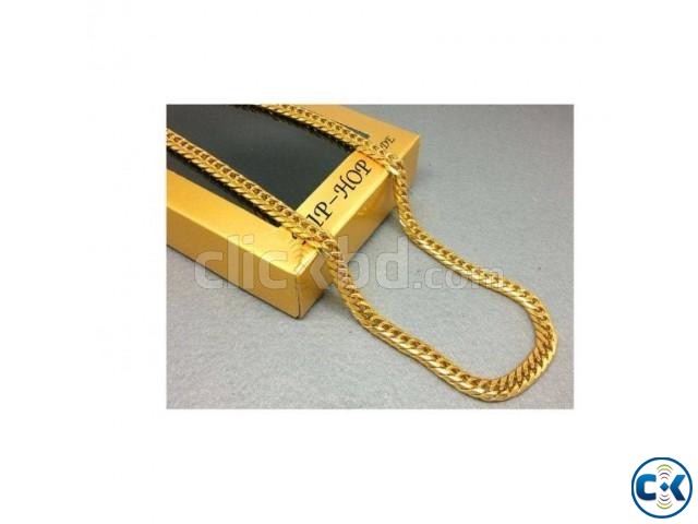 Gold Plated Men s Miami Cuban Link Curb Chain large image 0