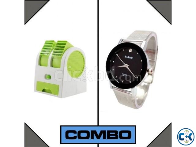 Combo of USB mini Air Cooler Bariho Wrist Watch large image 0