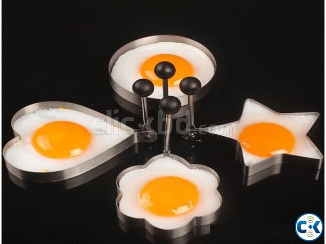 4x Stainless Steel Fried Egg Shaper large image 0