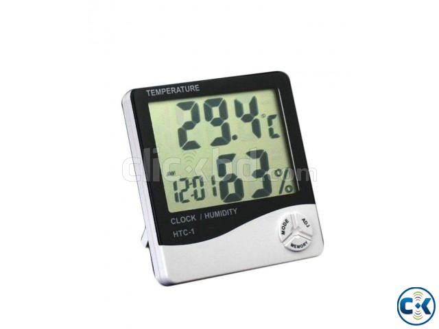 Digital LCD Display Temperature Humidity Measurement Clock large image 0