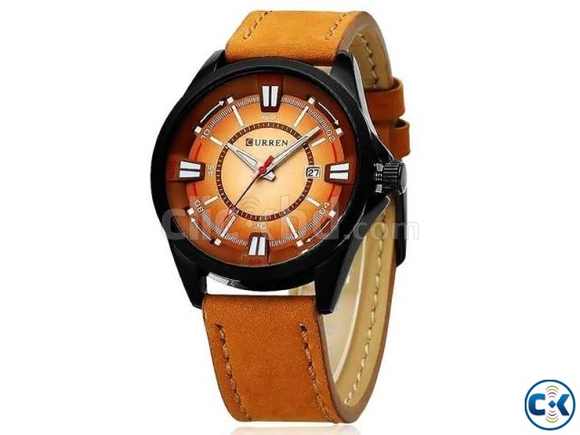 Curren Light Brown Date Just Watch large image 0