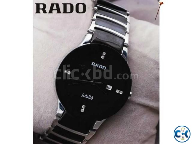 Rado Jubile Black Dial silver Chain Watch large image 0