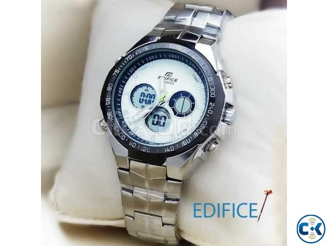 EDIFICE MENS WRIST WATCH WHITE DIAL large image 0