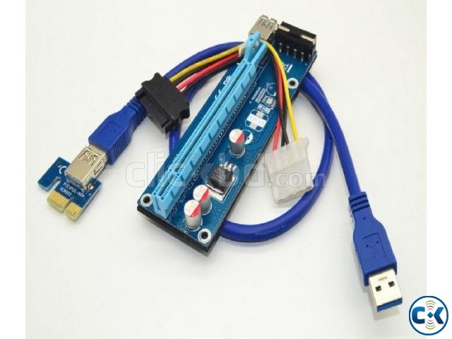 PCI-E 16X to 1X Adapter USB 3.0 Riser Cable large image 0