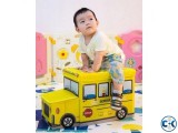 School Bus Toys Storage Box Seat 3-in-1 Kids Gift