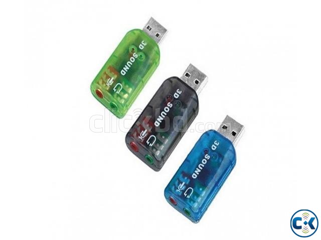 3D USB Sound Card Adapter UZ4060 1pc large image 0
