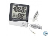 HTC 2 Digital Temperature Thermometer Humidity Meter Clock
