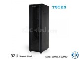 TOTEN 32U Server Rack Cabinet 600X1000mm Glass Door