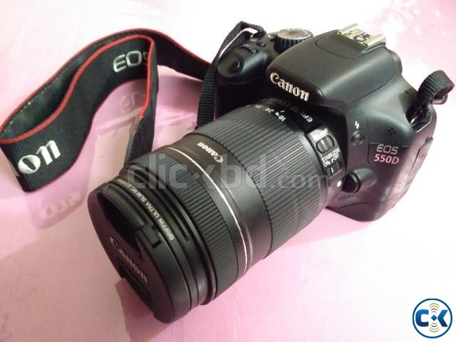 DSLR Canon 550D with 18-135mm lens with waterproof bag large image 0
