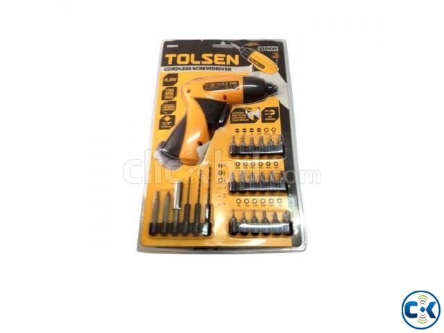 Cordless Screwdriver Set with Drill Machine - Yellow large image 0
