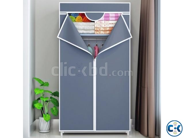 Bedroom Fabric Canvas Wardrobe Portable large image 0