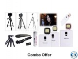 Combo Offer- Professional Tripod for Mobile Camera DSLR with