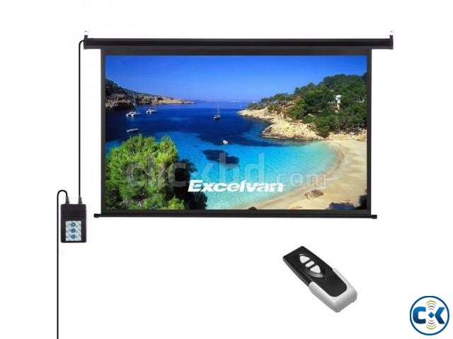 Electric Remote Projector Screen 70 X 70  large image 0
