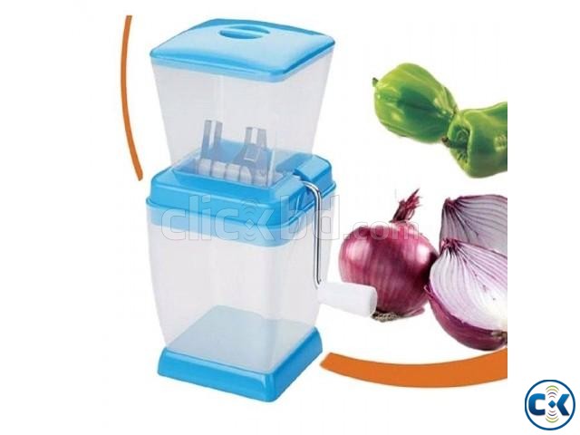 Multi Functional Onion Chopper - Blue and White large image 0