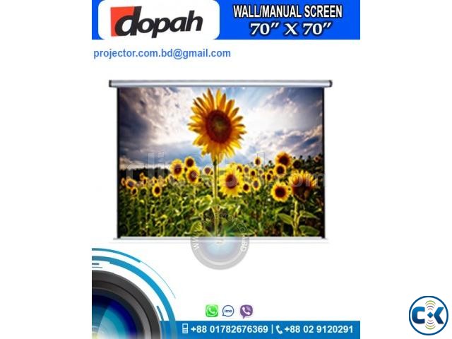 Dopah 70 x 70 Wall or Ceiling Mount Projection Screen large image 0